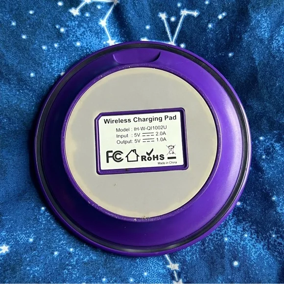 Purple iHome Rapid Charge Wireless Charging Pad iPhone & Android - Picture 2 of 3